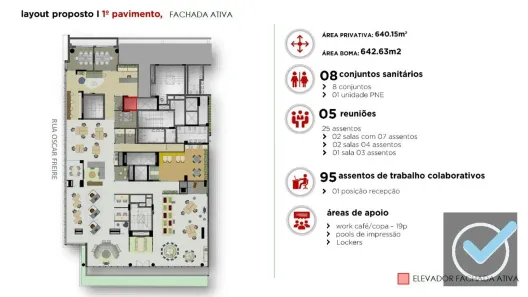 Sala Comercial à venda, 640m² no Pinheiros, São Paulo