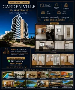 Apartamento com 3 Quartos à venda, 106m² no Alphaville I, Salvador