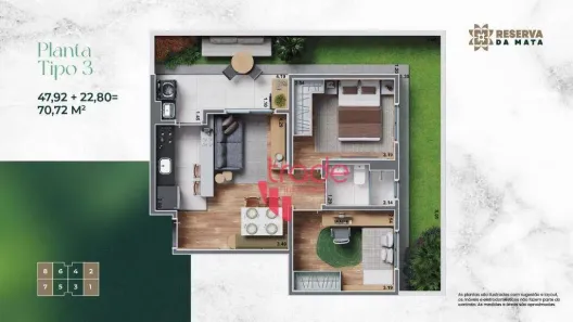 Apartamento com 2 Quartos à venda, 71m² no Real Sul, Ribeirão Preto