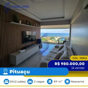 Apartamento com 3 Quartos à venda, 89m² no Pituaçu, Salvador