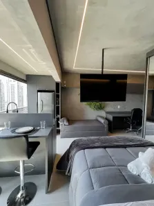 Apartamento com 1 Quarto para alugar, 27m² no Jardim das Acácias, São Paulo