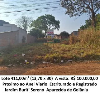 Lote/Terreno à venda, 411m² no Jardim Buriti Sereno, Aparecida de Goiânia
