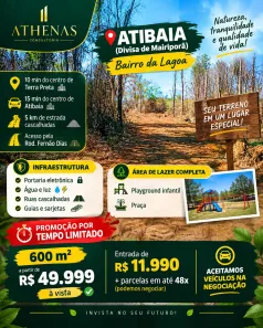 Lote/Terreno à venda, 600m² no Roseira, Mairiporã
