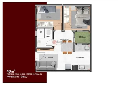 Apartamento com 2 Quartos à venda, 40m² no Vila Santa Isabel, São Paulo