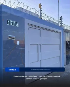 Casa com 3 Quartos à venda, 10m² no Loteamento Recife, Petrolina