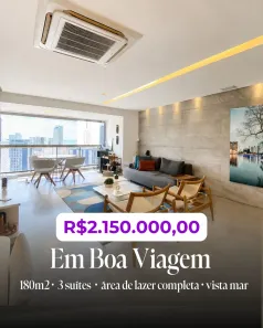 Apartamento com 3 Quartos à venda, 180m² no Boa Viagem, Recife