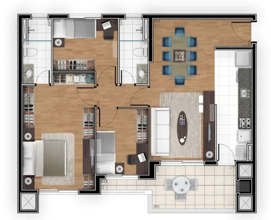 TERRASSE CREATIF APPARTEMENTS no Vila Izabel, Curitiba