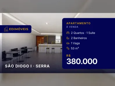 Apartamento com 2 Quartos à venda, 53m² no São Diogo I, Serra