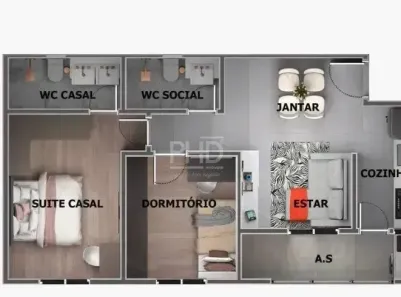 Apartamento com 2 Quartos à venda, 54m² no Rudge Ramos, São Bernardo do Campo