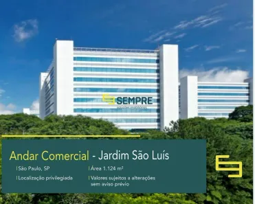 Sala Comercial para alugar, 1124m² no Jardim São Luís, São Paulo