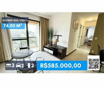 Apartamento com 3 Quartos à venda, 74m² no Jardim Peri Peri, São Paulo
