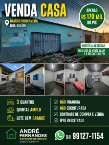 Casa com 3 Quartos à venda, 360m² no Cidade Nova, Parauapebas