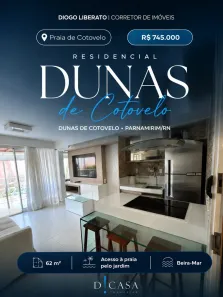 Apartamento com 2 Quartos à venda, 63m² no Cotovelo (Distrito Litoral), Parnamirim