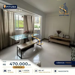 Apartamento com 3 Quartos à venda, 80m² no Pituba, Salvador