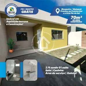 Casa com 2 Quartos à venda, 70m² no Matapoã, Aracaju