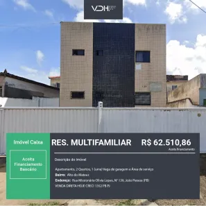 Apartamento com 2 Quartos à venda, 42m² no Alto do Mateus, João Pessoa