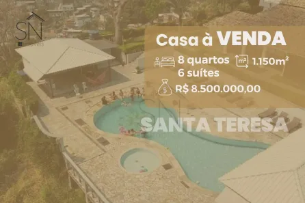 Casa com 8 Quartos à venda, 1150m² no Santa Teresa, Rio de Janeiro