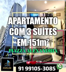 Apartamento com 3 Quartos à venda, 151m² no Umarizal, Belém