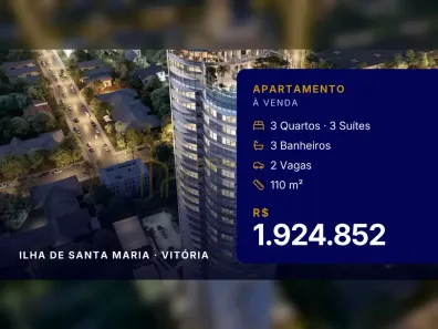 Apartamento com 3 Quartos à venda, 110m² no Ilha de Santa Maria, Vitória