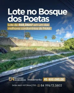 Lote/Terreno à venda, 468m² no Parque do Jiqui, Parnamirim
