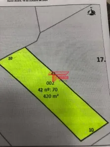 Lote/Terreno à venda, 420m² no Vila Valparaíso, Santo André