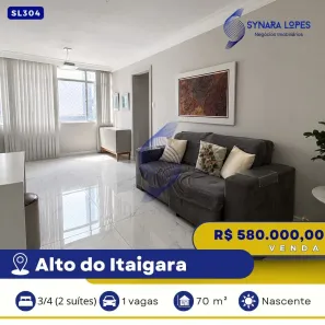 Apartamento com 3 Quartos à venda, 70m² no Itaigara, Salvador