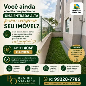 Apartamento com 2 Quartos à venda, 40m² no Lago Azul, Manaus