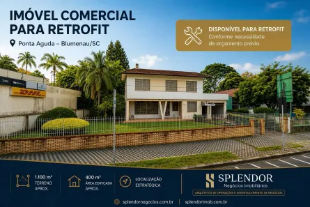 Sala Comercial com 10 Quartos para alugar, 400m² no Ponta Aguda, Blumenau