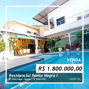 Casa de Condomínio com 6 Quartos à venda, 300m² no Ponta Negra, Manaus