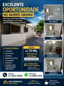 Casa com 1 Quarto à venda, 70m² no Grama, Juiz de Fora