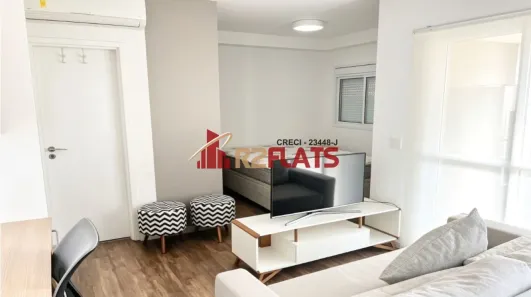 Apartamento com 1 Quarto para alugar, 42m² no Cidade Monções, São Paulo