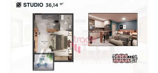 Apartamento com 1 Quarto à venda, 36m² no Ribeirânia, Ribeirão Preto