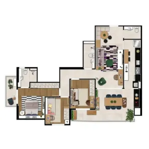 Apartamento com 3 Quartos à venda, 120m² no Aparecida, Santos