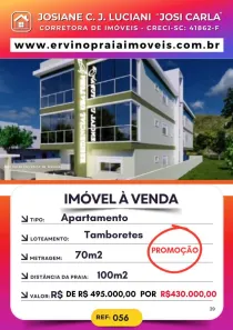 Apartamento com 2 Quartos à venda, 70m² no Praia do Ervino, São Francisco do Sul