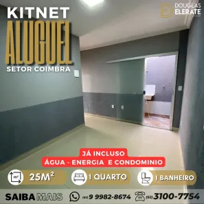 Kitnet com 1 Quarto para alugar, 25m² no Setor Coimbra, Goiânia