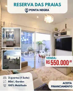 Apartamento com 2 Quartos à venda, 80m² no Ponta Negra, Manaus