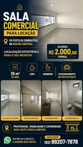 Sala Comercial para alugar, 35m² no Centro, Anápolis