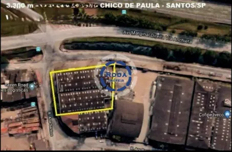 à venda, 3300m² no Chico de Paula, Santos