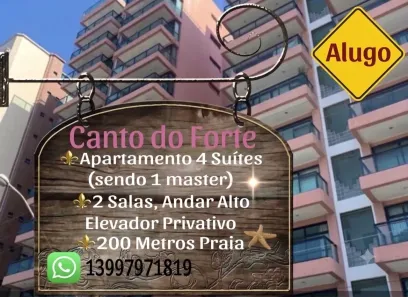 Apartamento com 4 Quartos para alugar, 250m² no Canto do Forte, Praia Grande