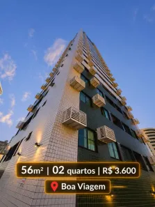 Apartamento com 2 Quartos para alugar, 56m² no Pina, Recife