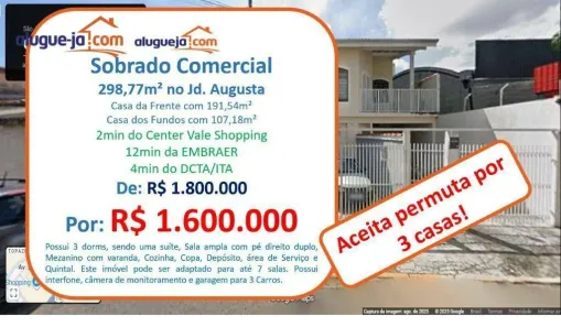 Imóvel Comercial à venda, 299m² no Jardim Oswaldo Cruz, São José dos Campos
