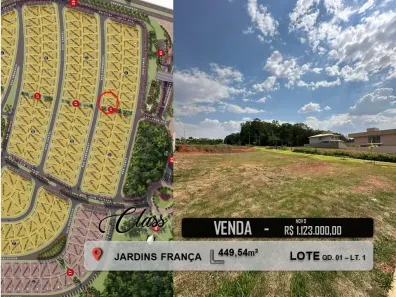 Lote/Terreno à venda, 449m² no Jardins França, Goiânia