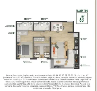 Apartamento com 2 Quartos à venda, 64m² no Jardim Iracema/Aldeia, Barueri