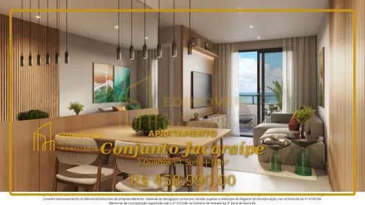 Apartamento com 3 Quartos à venda, 70m² no Conjunto Jacaraípe, Serra