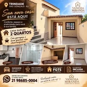 Casa com 2 Quartos à venda, 51m² no Trindade, São Gonçalo