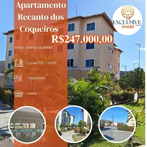 Apartamento com 3 Quartos à venda, 68m² no Centro, Barra dos Coqueiros