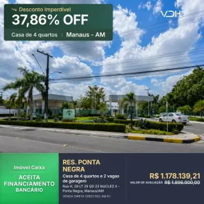 Casa de Condomínio com 4 Quartos à venda, 340m² no Ponta Negra, Manaus