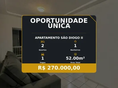 Apartamento com 2 Quartos à venda, 52m² no São Diogo II, Serra
