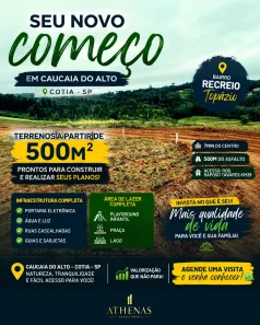 Lote/Terreno à venda, 500m² no Centro (Caucaia do Alto), Cotia