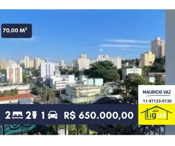 Apartamento com 2 Quartos à venda, 70m² no Vila Indiana, São Paulo